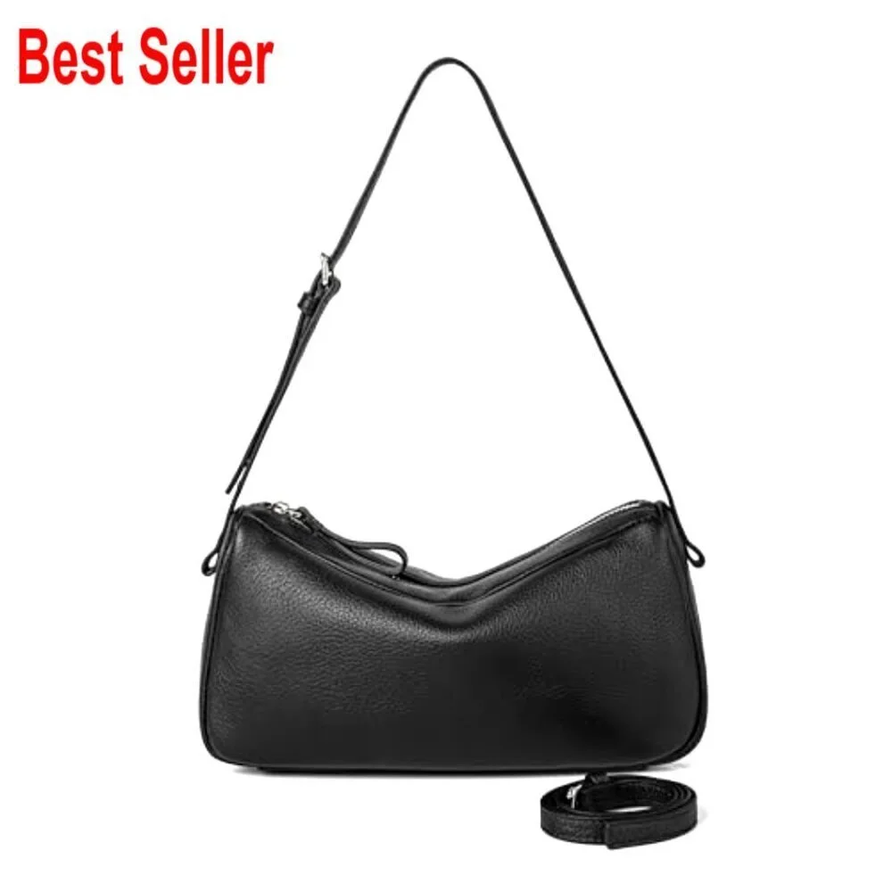 Small Leather Hobo Tote Purse, Mini Shoulder Bag Crossbody Handbag